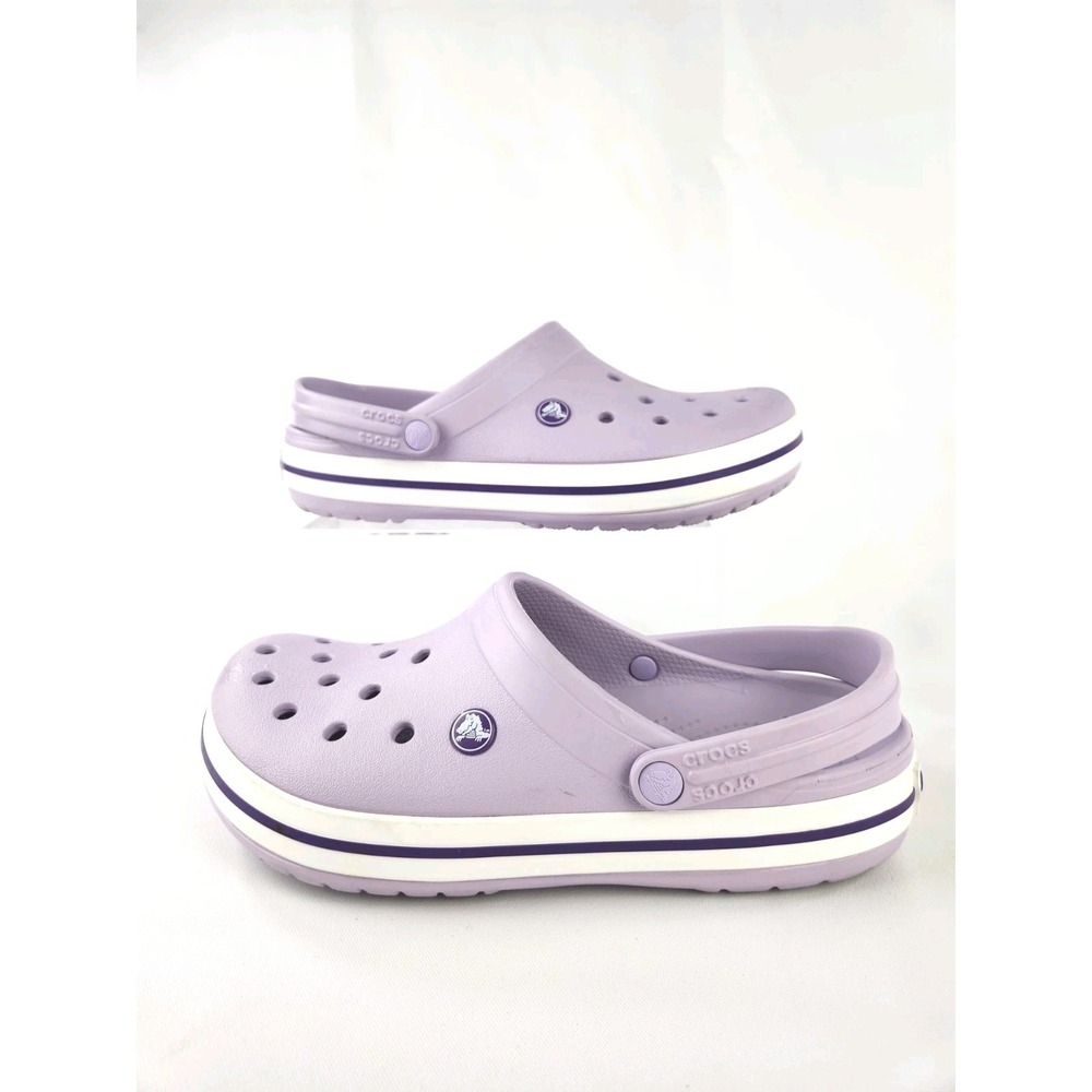 Crocs Crocband Clog Lavender Purple Slip On Sandal Water Shoe Beach Sz Womens 11